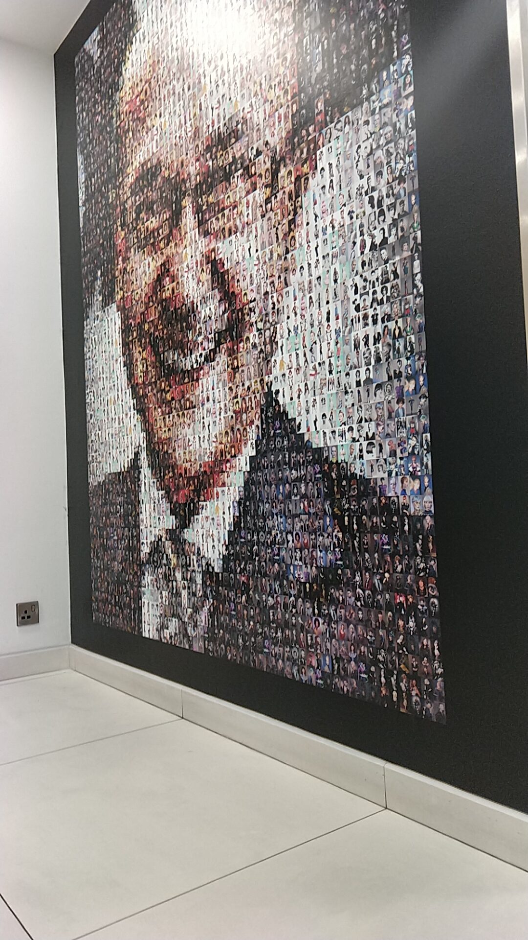 Hair salon graphic installation