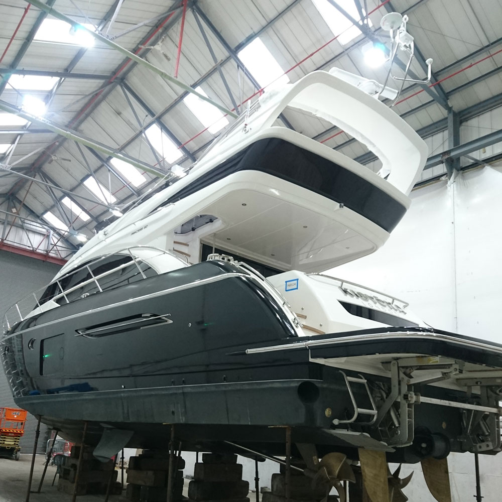Princess Yacht Hull + Bathing Platform Wrap Project!