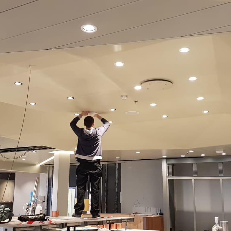 Diamont bar ceiling preparation