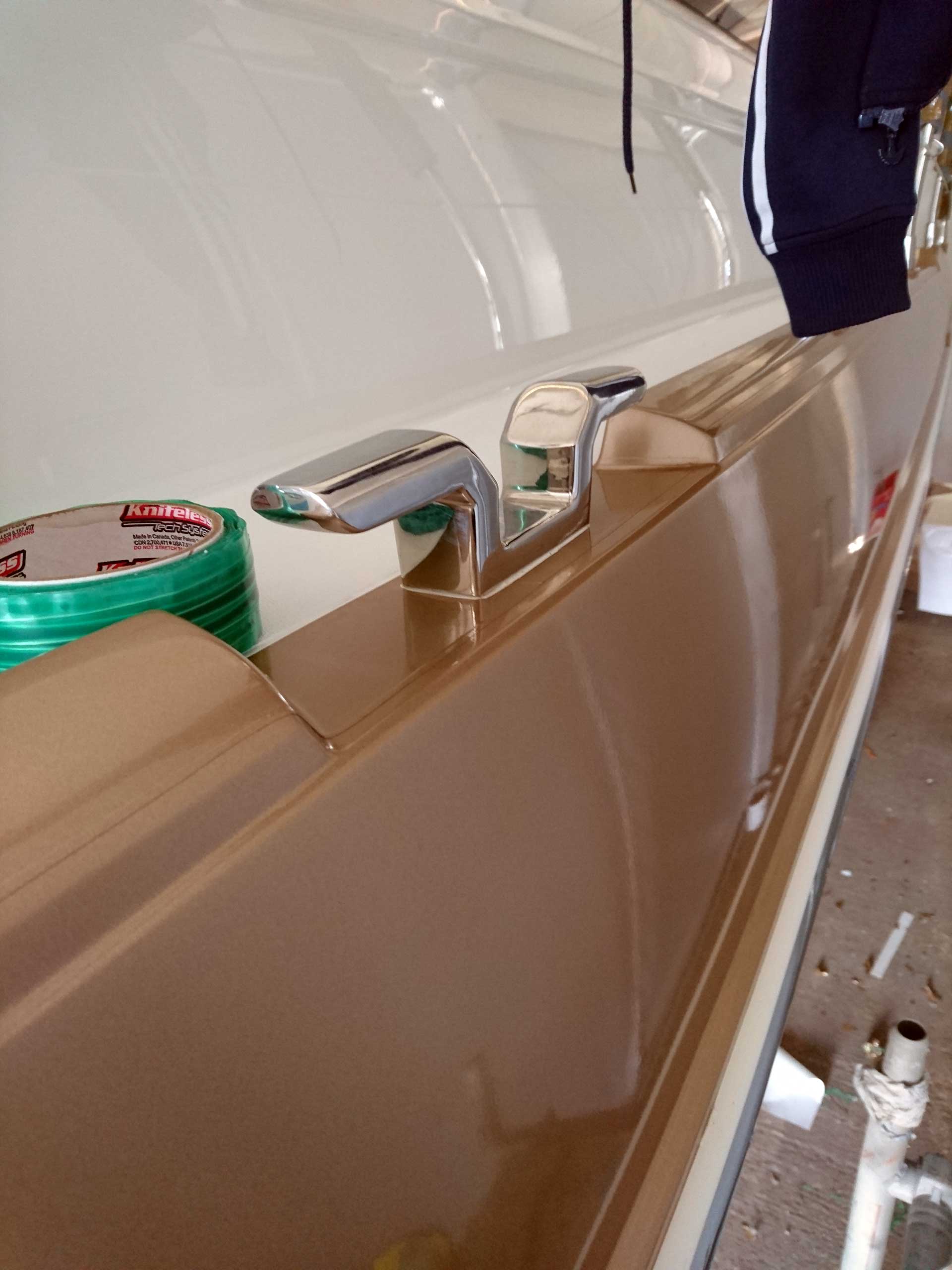 Installing vinyl around a fitted yacht cleat