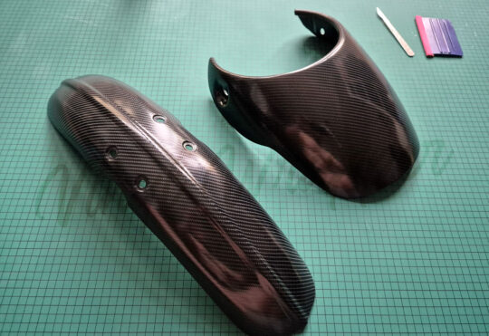 Motorcycle ‘carbon-effect’ vinyl wrap